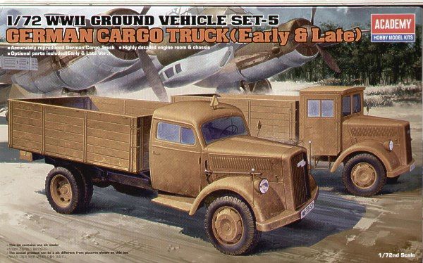 Academy 13404 GERMAN CARGO TRUCK [Early & Late]