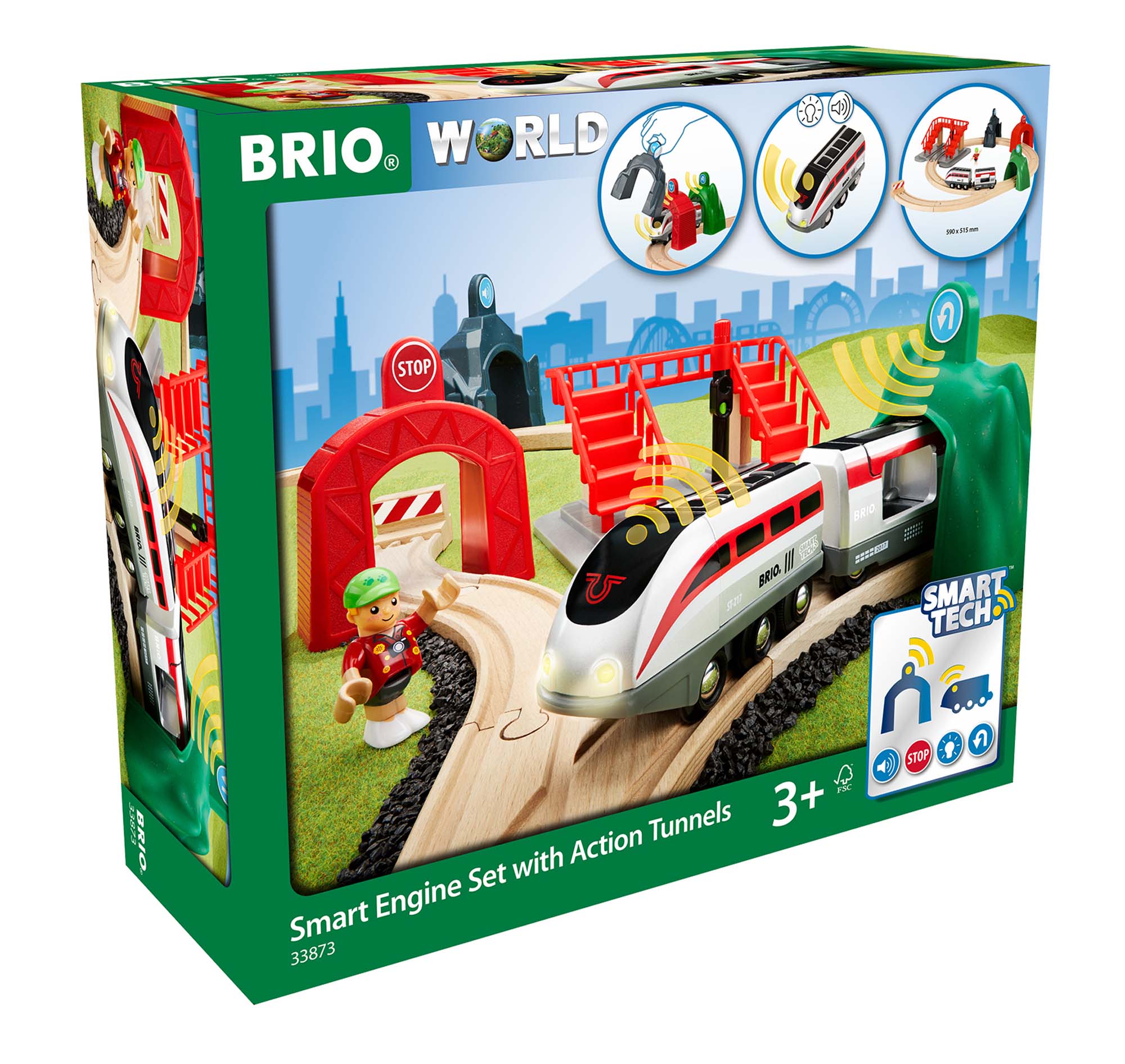 BRIO 33873 Tren con túneles interactivos