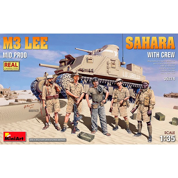 MiniArt 35274 M3 Lee Mid Prod. Sahara w/Crew 1/35