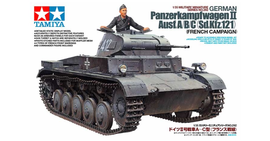 Tamiya 35292 Tanque Aleman Panzer II A/B/C Sd.kfz. 121