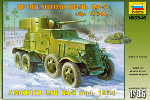 Zvezda 3546 BA-3 mod. 1934 Soviet WW2 Armored Car