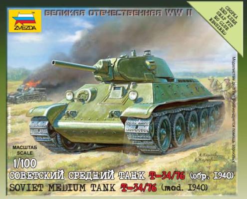 Zvezda 6101 Soviet Medium Tank T-34/76 Mod