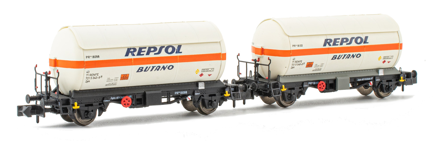Arnold HN6474 RENFE, set de 2 vagones cisterna de 2 ejes "Repsol Butano"